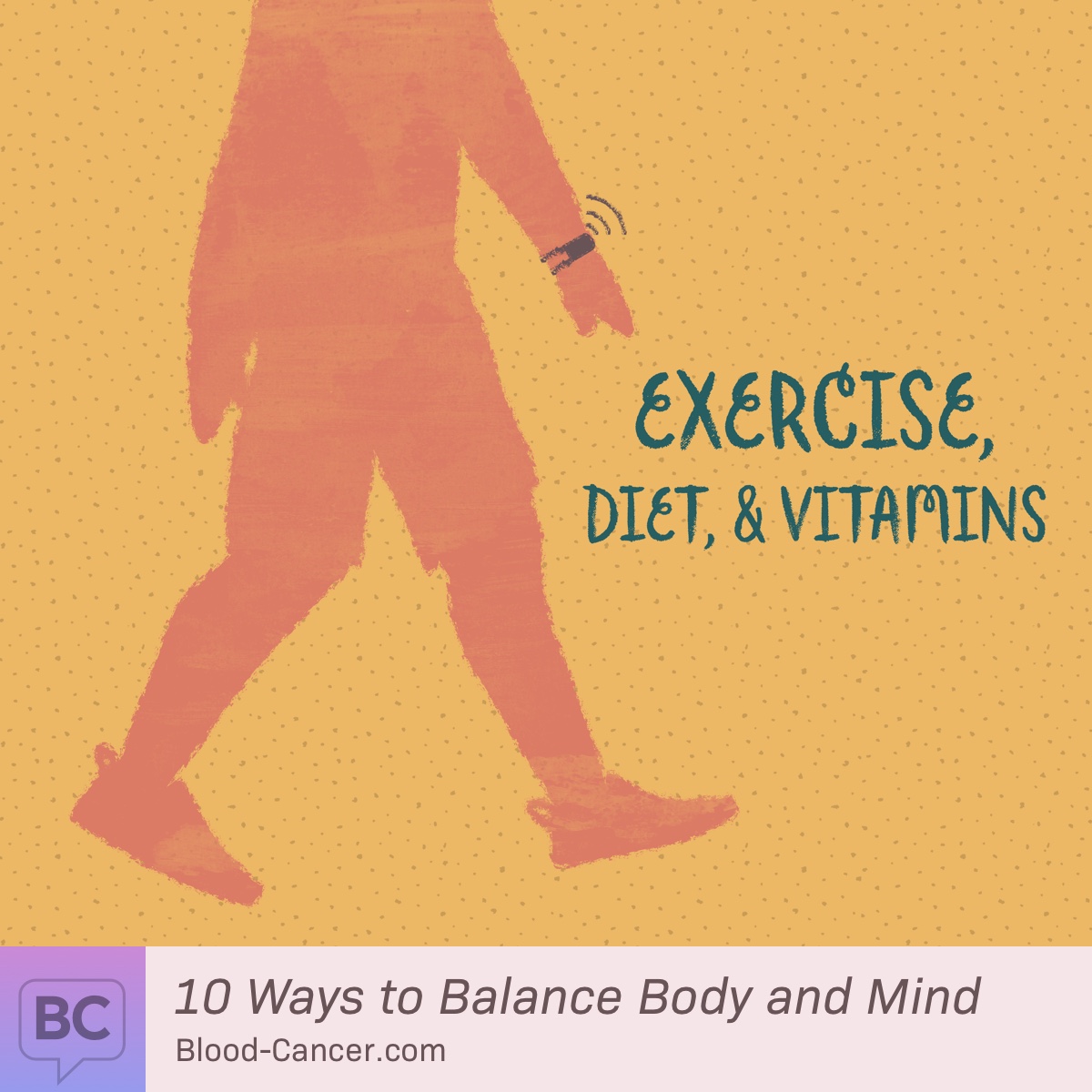 A person walking with a fitness tracker on their arm