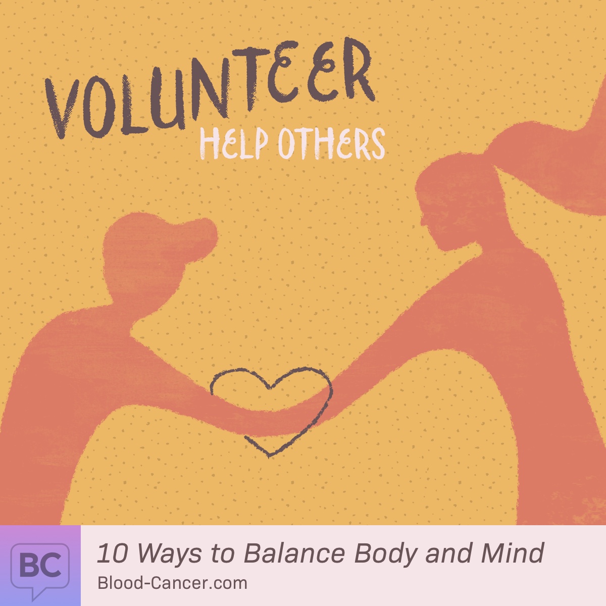 Two people join hands through a heart shape